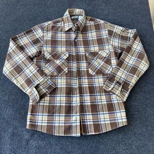 Vintage Fieldmaster Shirt Mens Small Plaid Quilted Lined Flannel USA 90s
